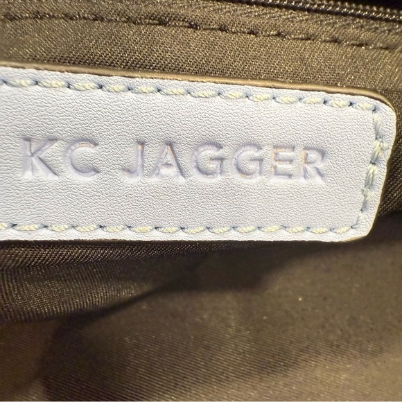 KC JAGGER Women’s Periwinkle Blue Leather Backpack, Front Zip Pocket Tassel main image 15